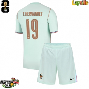 Ranska Theo Hernandez #19 Vieraspaita Lapsille MM-kisat 2026 Lyhythihainen (+ shortsit)
